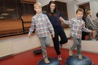 R.Šiškauskas su sūnumis "Gemma sporto terapijos klube".